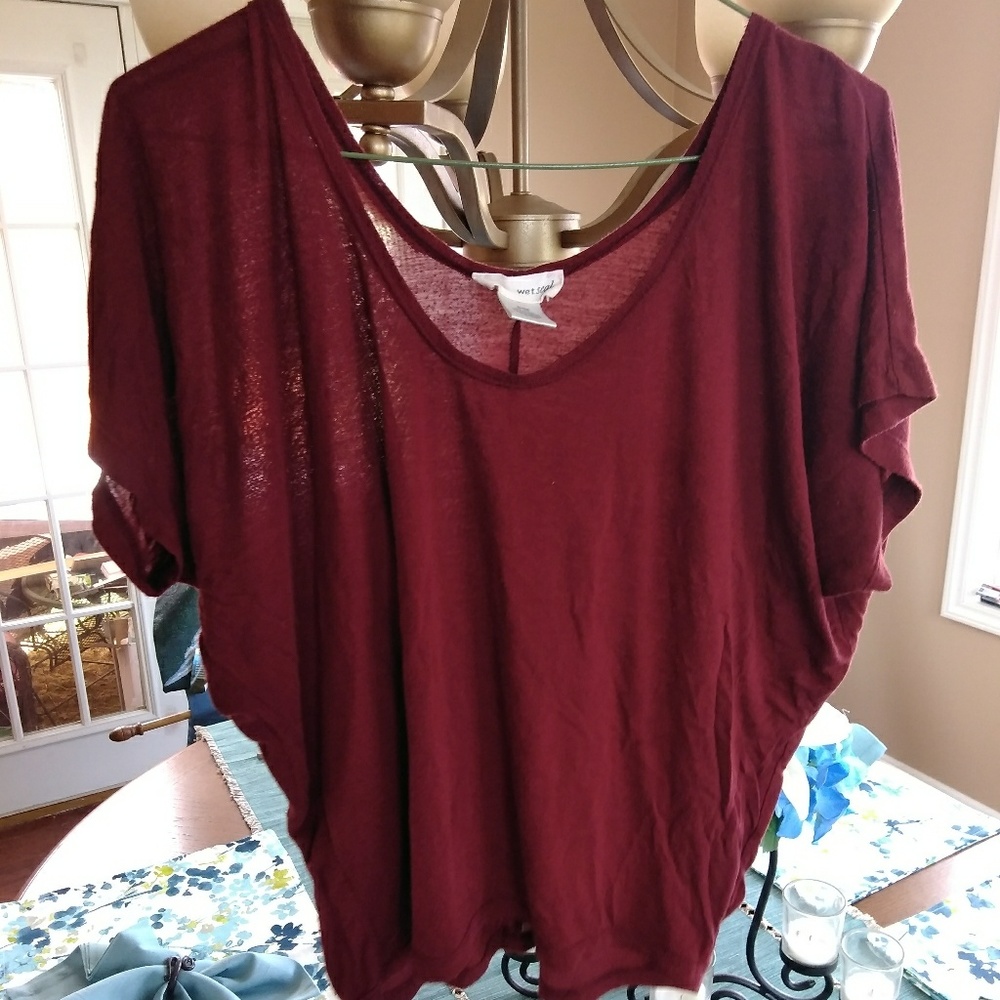 Flowy Burgundy Top